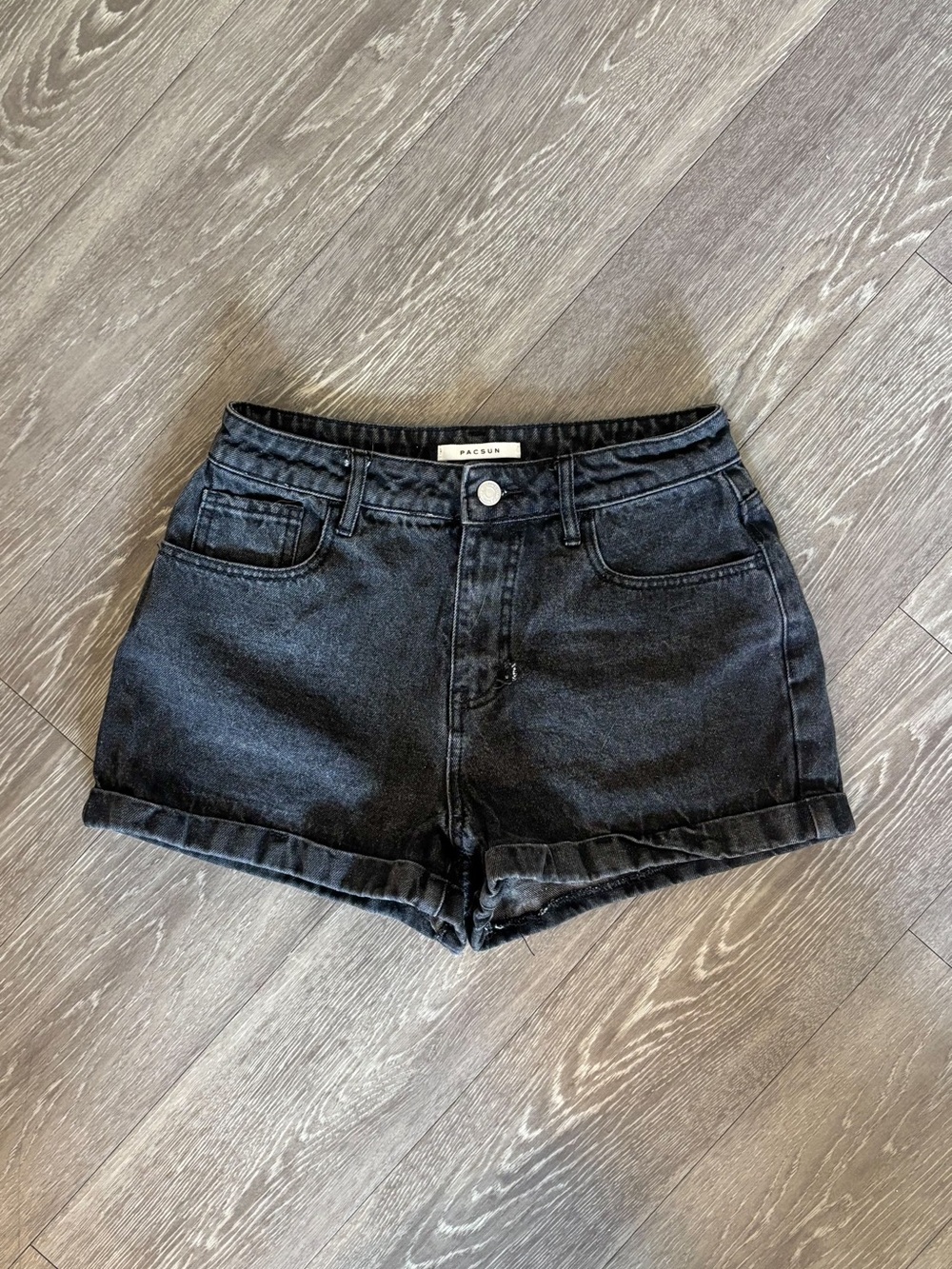 PacSun Black High Rise Denim Shorts